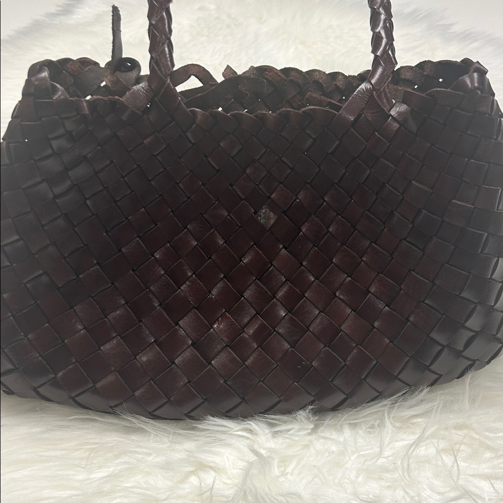 Brown Woven Leather Bag - Picture 3 of 16